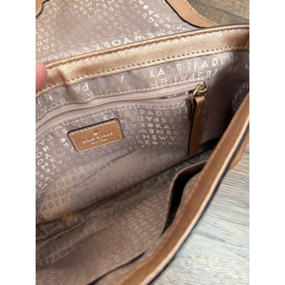 Kate Spade New York Greer Laurel Way Rose Gold Saffiano Leather Crossbody Bag - Picture 5 of 8